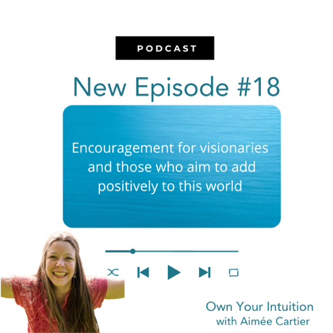 Own Your Intuition - Episode 18- Encouragement for visionaries and those who aim to add positively to this world