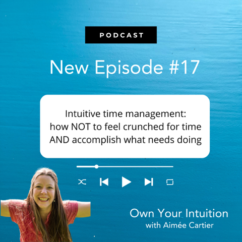 Own Your Intuition - Episode 17- Intuitive time management: how NOT to feel crunched for time AND accomplish what needs doing